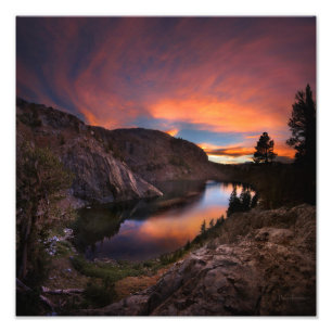 Ruby Sjö Sunset - John Muir Trail - Sierra Nevada Fototryck
