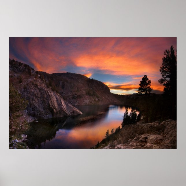 Ruby Sjö Sunset - John Muir Trail - Sierra Nevada Poster (Framsidan)