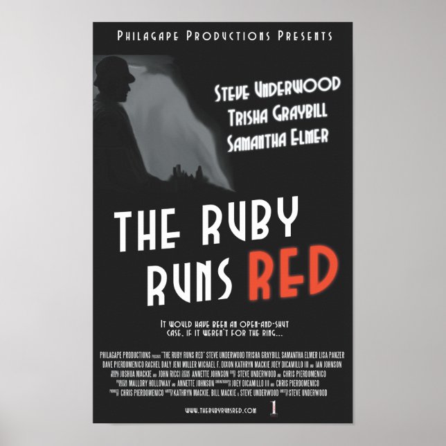 Ruby Springa Red-Poster - 11 x 17 tum Poster (Framsidan)