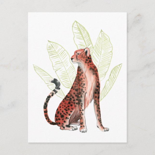 Ruby Springer Leopard Vykort (Framsida)