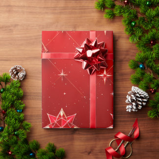 Ruby Star Gem Wrapping Papper Presentpapper