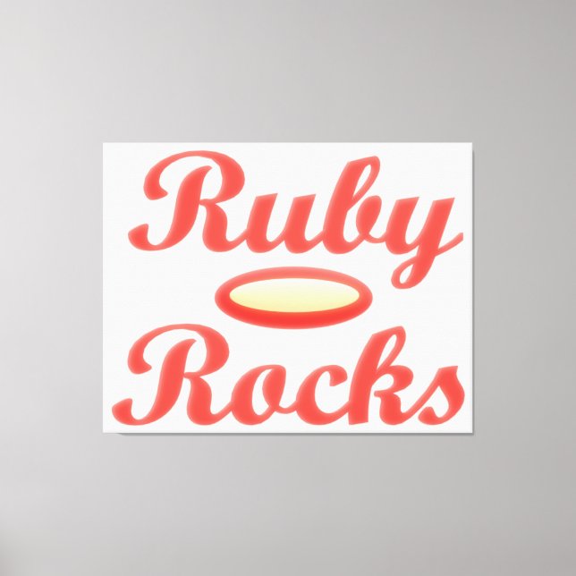 Ruby Sten design red and mellow kräm Canvastryck (Framsida)