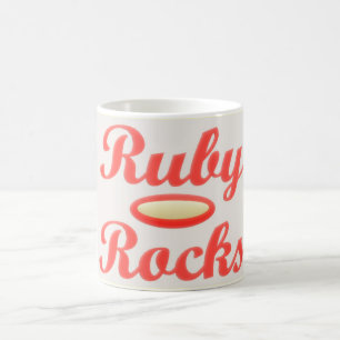 RUBY STEN RED OCH CREAM COFFEE MUGG