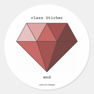 Ruby Stickers Runt Klistermärke