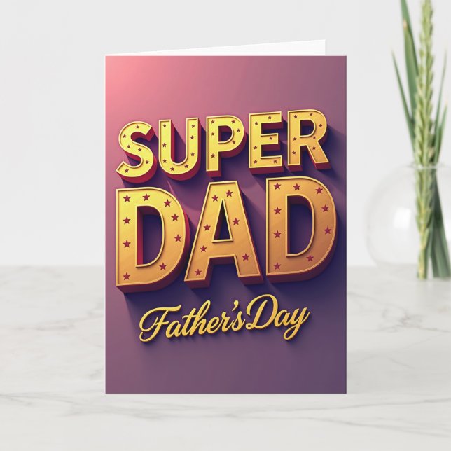 Ruby Super Pappa Farsdags kort (Framsida)