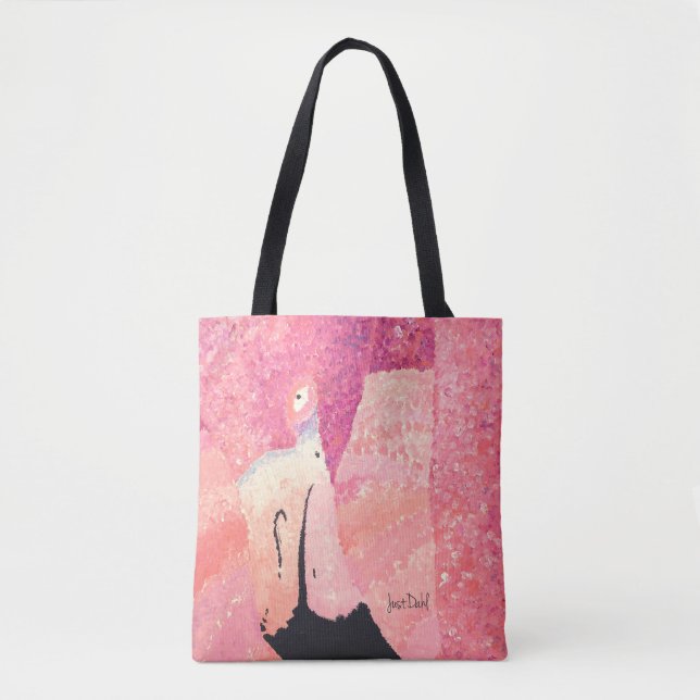 Ruby the Flamingo Tote Bag Tygkasse (Framsida)
