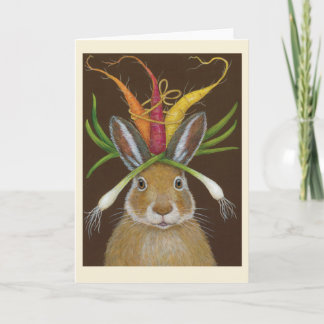 ruby the rabbit folded greeting card kort