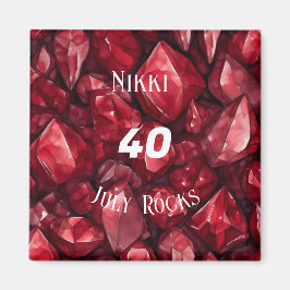 Ruby-Thned Juldagen-årsdag Anpassat namn Magnet