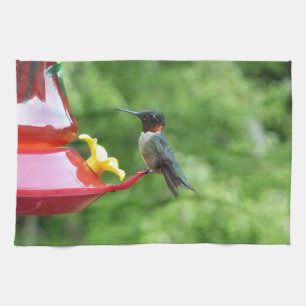 Ruby-Throated Hummingbird Bird Photography Kökshandduk
