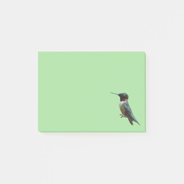 Ruby-Throated Hummingbird Bird Photography Post-it Block (Framsida)