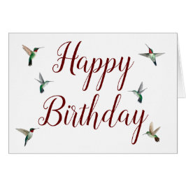 Ruby-throated Hummingbird Birthday Card Hälsningskort