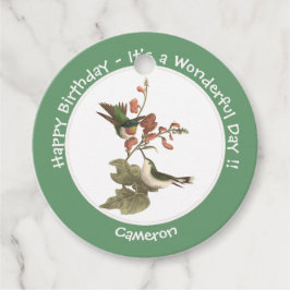 Ruby-throated Hummingbird, Birthday eller Annan Pa Gåvor Etiketter