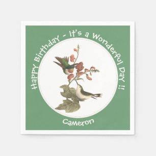 Ruby-throated Hummingbird, Birthday eller Annan Pa Pappersservett