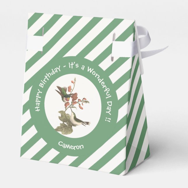 Ruby-throated Hummingbird, Birthday eller Annan Pa Presentaskar (Baksidan Sidan)