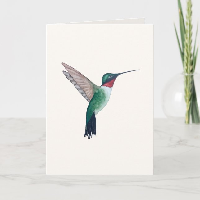 Ruby-throated Hummingbird Card Kort (Framsida)