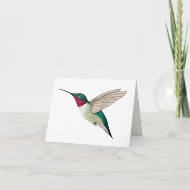 Ruby-throated Hummingbird Card Kort (Framsida)