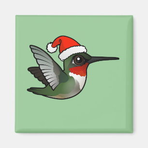 Ruby-throated Hummingbird för jul Magnet