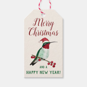 Ruby-throated Hummingbird Gift Märkres Presentetikett