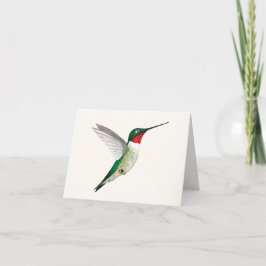 Ruby-throated Hummingbird Greeting Card Kort