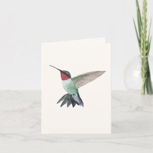Ruby-throated Hummingbird Greeting Card Kort
