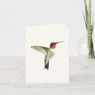 Ruby-throated Hummingbird Greeting Card Kort