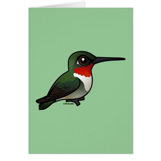 Ruby-throated Hummingbird Hälsningskort (Framsidan)
