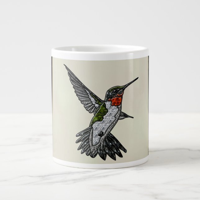 Ruby Throated Hummingbird Jumbo Mugg (Framsidan)