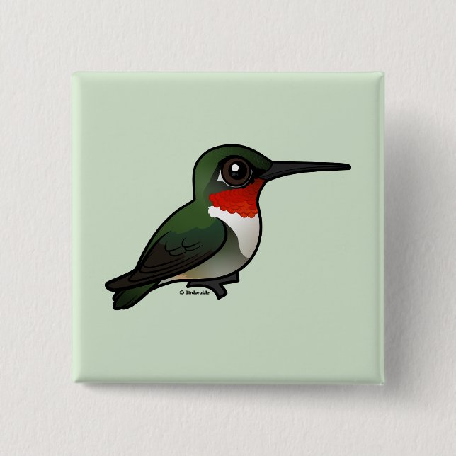 Ruby-throated Hummingbird Knapp (Framsida)