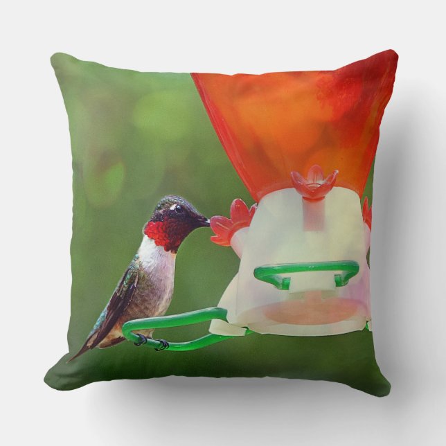 Ruby Throated Hummingbird Kudde (Framsida)