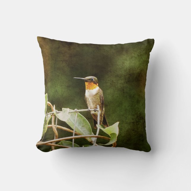 Ruby Throated Hummingbird Kudde (Framsida)