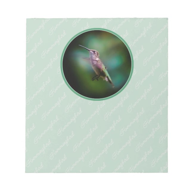 Ruby-throated Hummingbird - Original Photograph Anteckningsblock (Framsida)