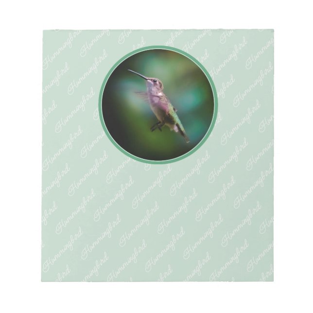 Ruby-throated Hummingbird - Original Photograph Anteckningsblock (Framsida)