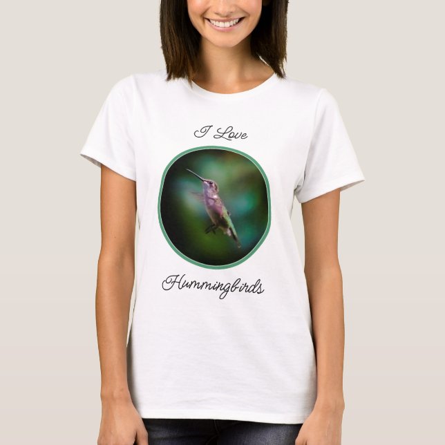 Ruby-throated Hummingbird - Original Photograph T Shirt (Framsida)