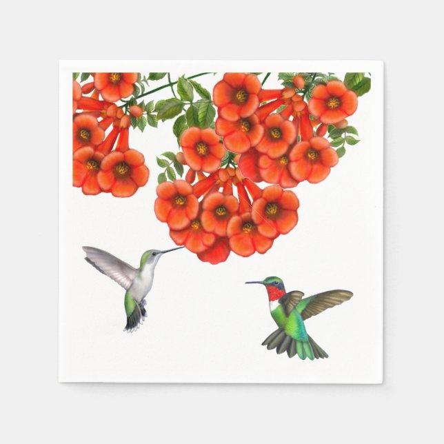 Ruby Throated Hummingbird par Napkins Pappersservett (Framsidan)