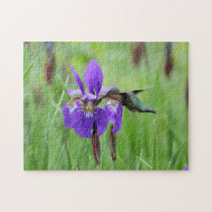 Ruby-throated hummingbird pussel