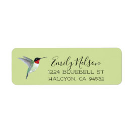 Ruby-throated Hummingbird Returadress Etikett