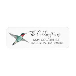 Ruby-throated Hummingbird Returadress Etikett