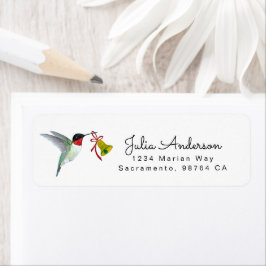  Ruby-throated Hummingbird return address Label Returadress Etikett
