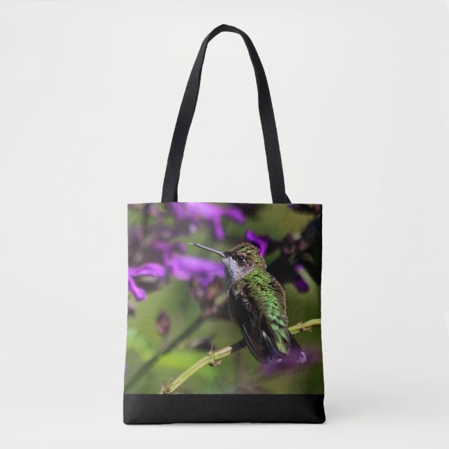 Ruby-Throated Hummingbird Tote Tygkasse (Framsida)