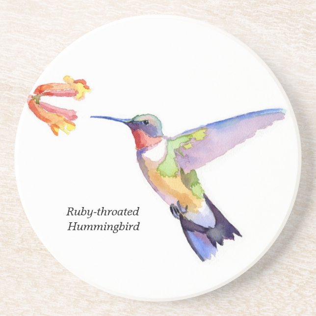 Ruby-throated Hummingbird Underlägg Sandsten (Framsidan)