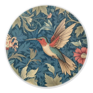 Ruby-throated hummingbird William Morris stil Knopp
