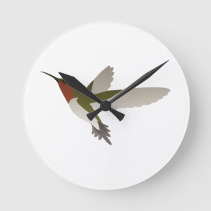 Ruby Throme Hummingbird Rund Klocka