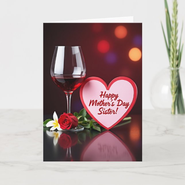 Ruby Wine Glad Mors Dag Kort (Framsida)