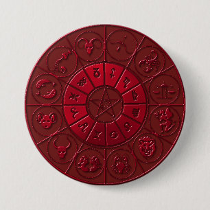 Ruby Zodiacal Button Knapp