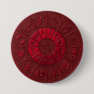 Ruby Zodiacal Button Knapp