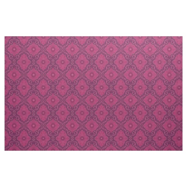 "Rubyblommor"bohemian blommigt arabesque mönster Tyg (Fat Quarter)