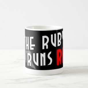 Rubyen kör den röda logotypmuggen kaffemugg