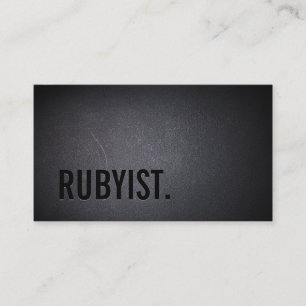 Rubyist RoR-programmeraren Bold Black Miniamlist Visitkort