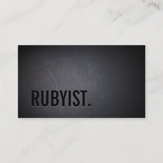 Rubyist RoR-programmeraren Bold Black Miniamlist Visitkort (Framsida)