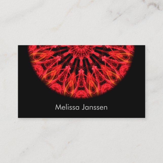 Rubykärlek - mandala visitkort (Framsida)